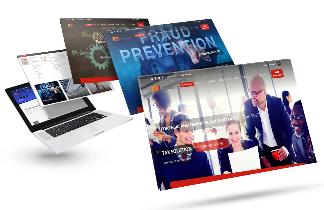 Responsive website design on multiple devices